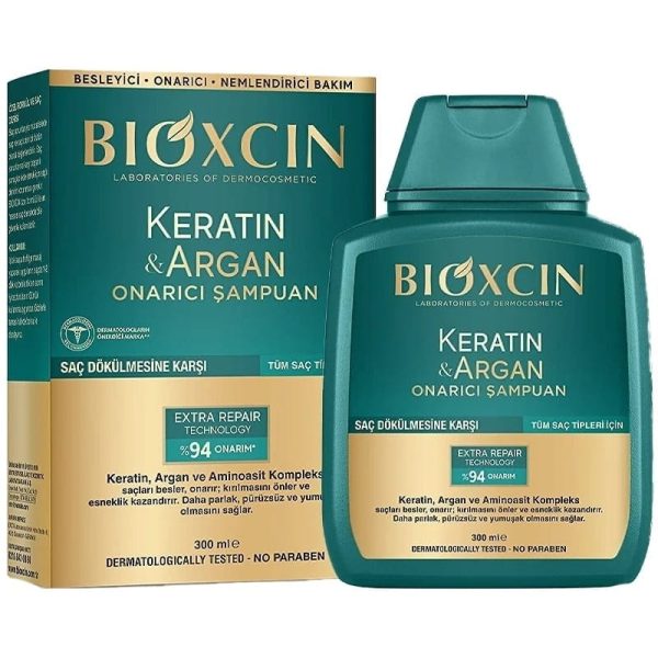 Sampon Bioxcin reparator cu Keratina si Argan 300 ml