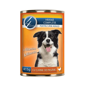 4DOG Conserva pentru caini, cu carne de pui, 415g