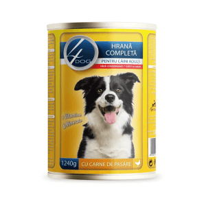 4DOG Conserva pentru caini, cu pui, 1240g