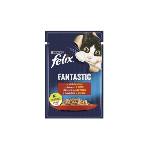 Pliculeț Felix Fantastic, hrană umedă cu Vita in aspic, 85g