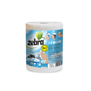 Rola prosop hartie Zebra White, 3 straturi, 800gr