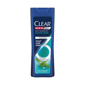 Sampon Clear Men 3in1 Active Cool, 360 ml