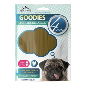 4DOG goodies recompense pentru catei dental sticks, Dovlecel si Vitamine, 80G