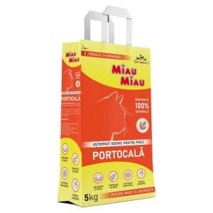 Miau Miau asternut igienic pentru pisici, portocala, 5L