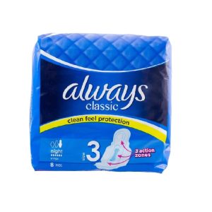 Always absorbante classic night, Procter&Gamble, bumbac, 8BUC