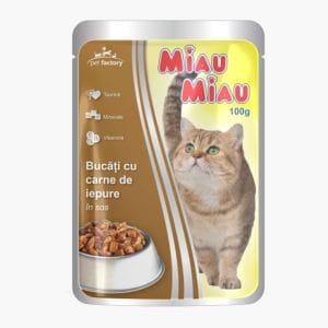 Miau Miau plic iepure in sos, 100G