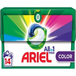 Ariel detergent de rufe capsule All-in-One PODS Color, 14 spalari