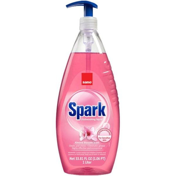 Sano detergent vase cu balsam cu pompita Spark Migdale, 1L
