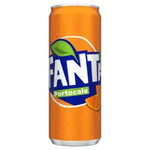 Fanta bautura carbogazoasa cu portocale, doza, 0.33L