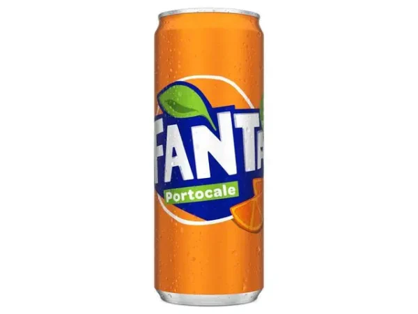 Fanta bautura carbogazoasa cu portocale, doza, 0.33L