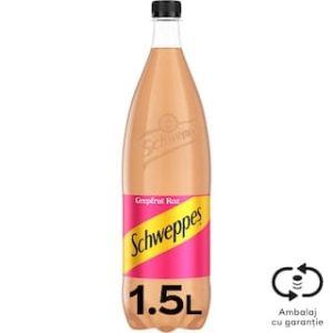 Schweppes apa tonica cu gust de grepfrut roz, 1.5L