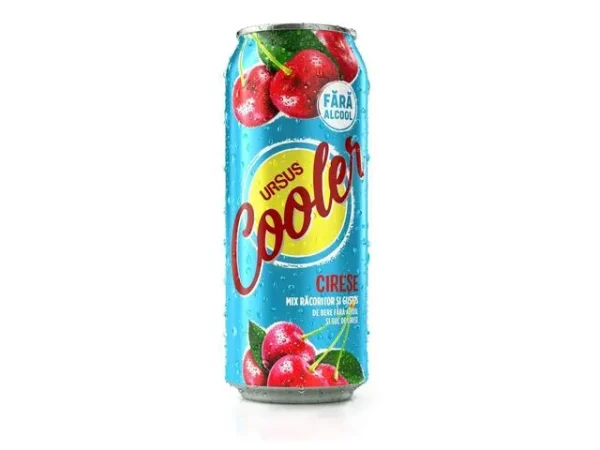 Ursus Cooler bere fara alcool cirese, 0.5L