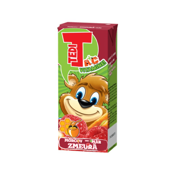 Tedi suc de zmeura, morcov si mar 0.2L