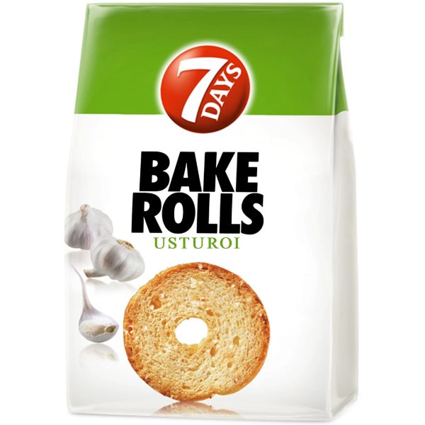 7Days Bake Rolls rondele cu usturoi 80G