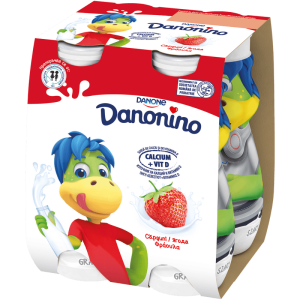 Danonino iaurt de baut cu capsune 4x100G