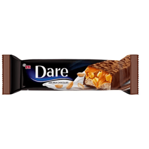 Dare baton cu glazura de ciocolata, nuga, caramel si arahide 36G