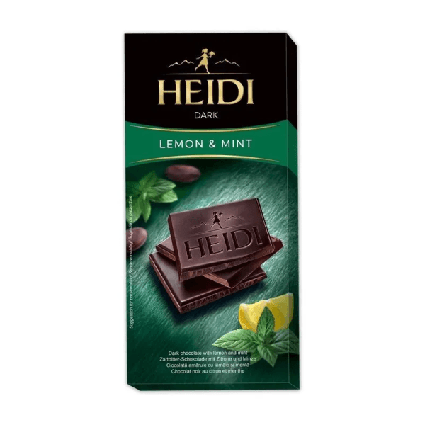 Heidi ciocolata cu menta si lamaie 80G