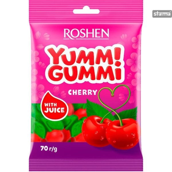 Roshen jeleuri cirese Yummi Gummi 70G