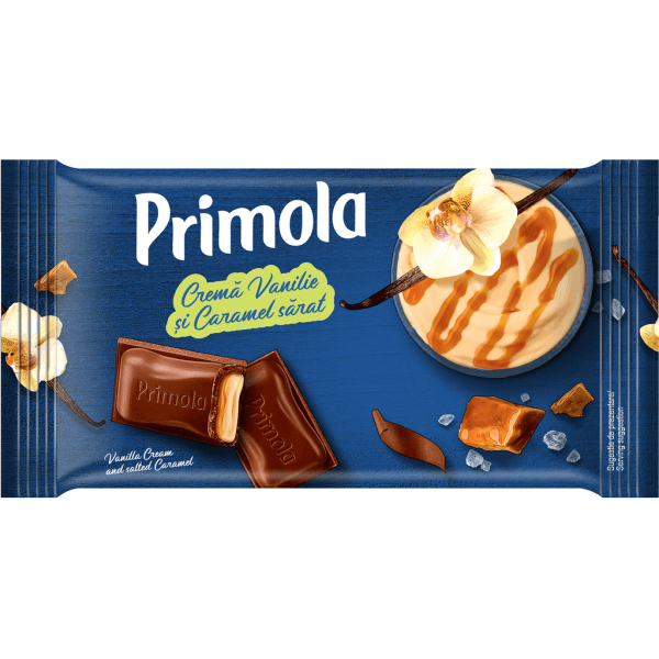 Primola ciocolata cu caramel si vanilie 91.5G