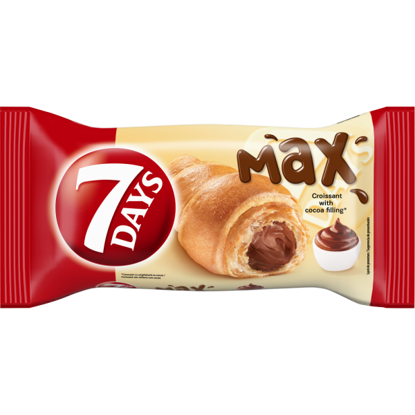 7Days Max croissant cu crema de ciocolata 80G