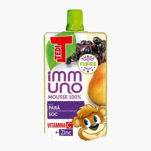 Tedi mousse de fructe Immuno cu para și soc 100G