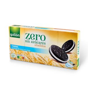 Gullon biscuiti sandwich cu cacao si crema de lapte fara zahar 210G