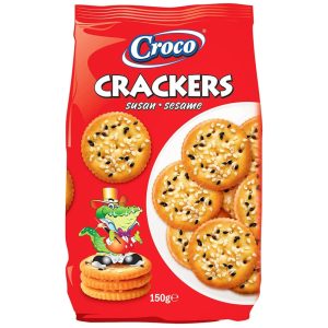 Croco biscuiti crackers cu susan 150G