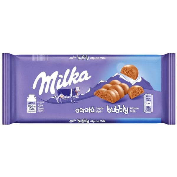 Milka Bubbly ciocolata aerata cu lapte 90G