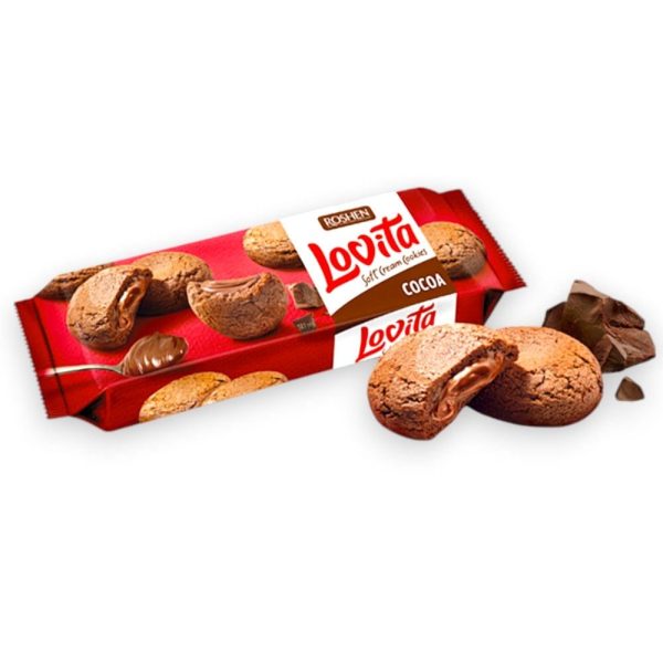 Roshen Lovita biscuiti cu crema de ciocolata 127G