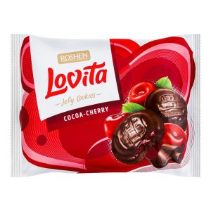 Roshen Lovita biscuiti cu ciocolata si jeleu de cirese 420G