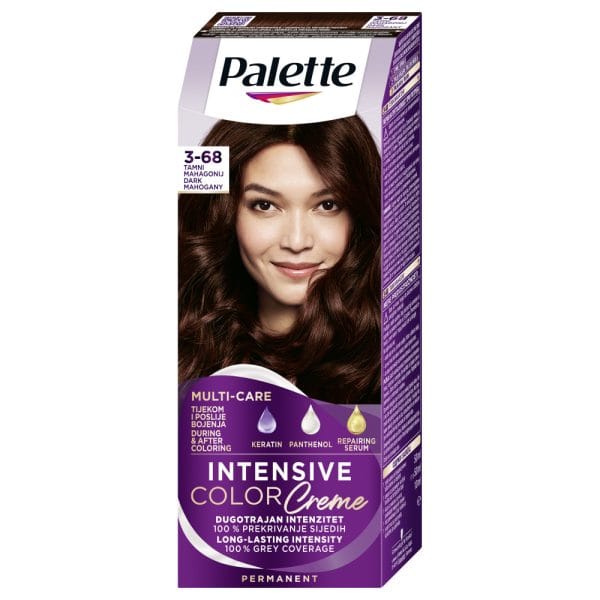 Palette Intensive Color Creme vopsea de par 3-68 Dark Mahogany 110ML