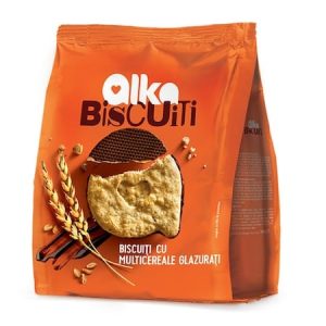 Alka biscuiti cu multicereale glazurati 180G
