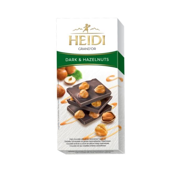 Heidi ciocolata neagra si alune intregi 80G