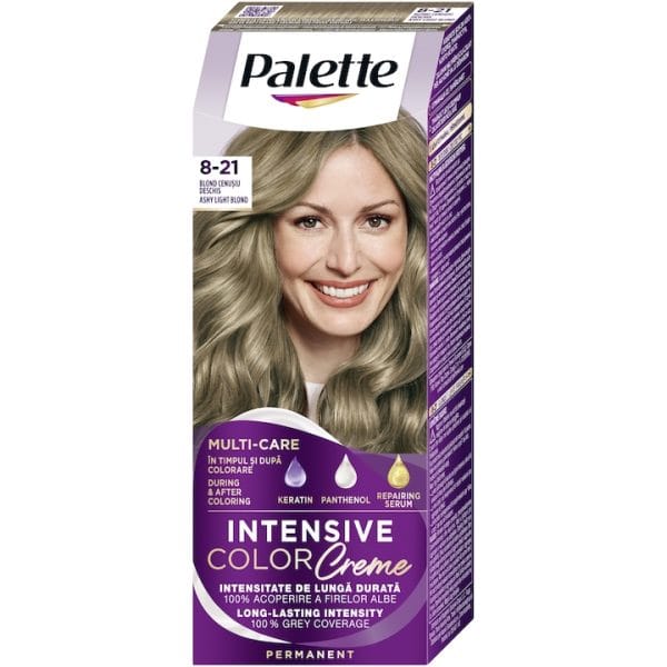 Palette Intensive Color Creme vopsea de par 8-21 Blond Cenusiu Deschis 110ML