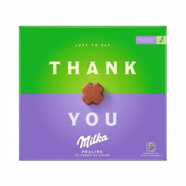 Milka Thank You praline cu crema de cacao 110G