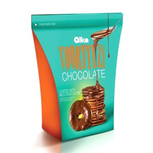 Alka toortitzi glazurati cu ciocolata cu lapte 80G