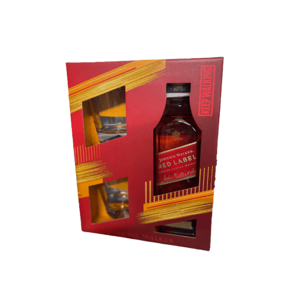 Johnnie Walker Red Lebel whisky 0.7L + 2 pahare