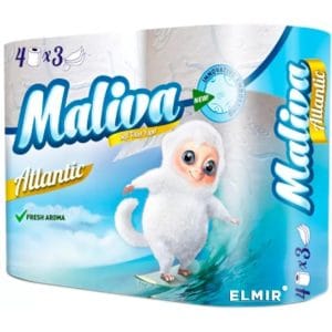 Maliva hartie igienica atlantic 3 straturi, 4 role
