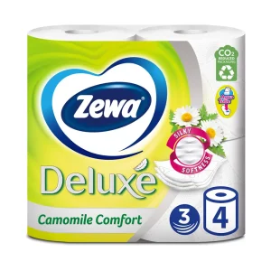 Zewa Deluxe mimosa fartie igienica 3 straturi, 4 role