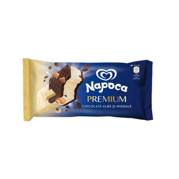 Napoca inghetata sandwich ciocolata alba si migdale 140ML
