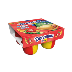 Danonino iaurt cu capsuni si banane 4X95G