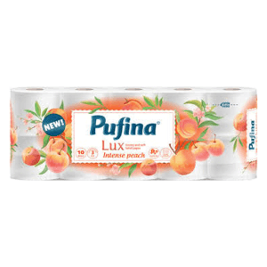 Pufina Lux hartie igienica cu piersica 12 role