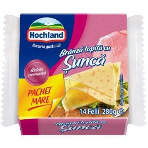 Hochland branza topita cu sunca, felii 280G