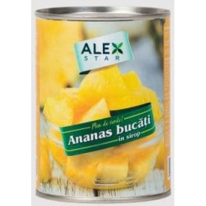 Alex Star ananas cuburi 580G