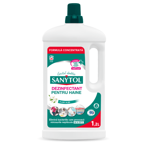 Sanytol dezinfectant pentru haine Flori Albe 1.2L
