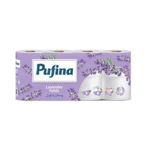 Pufina hartie igienica levantica 3 straturi, 8 role