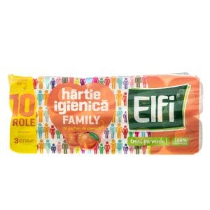 Elfi hartie igienica piersica 3 straturi, 10 role